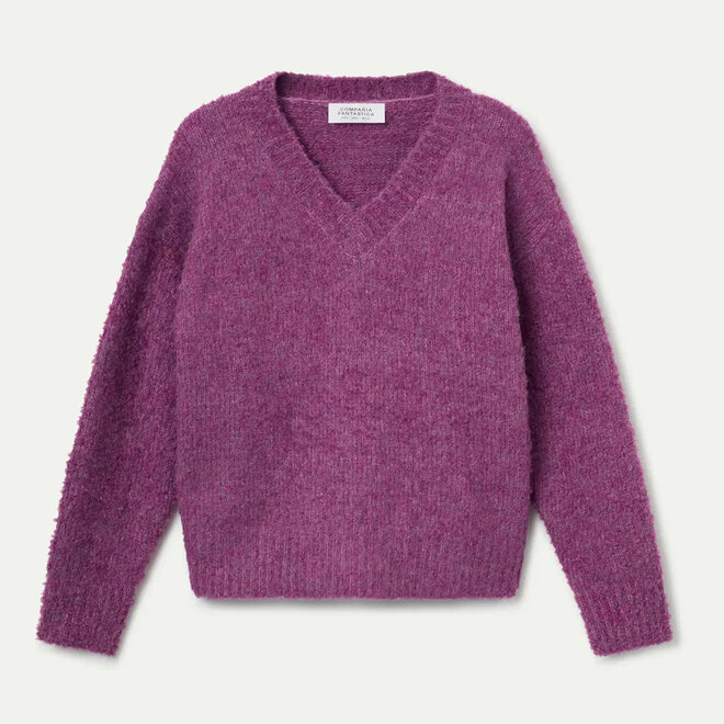 Textured Knit Sweater Bougainvillea