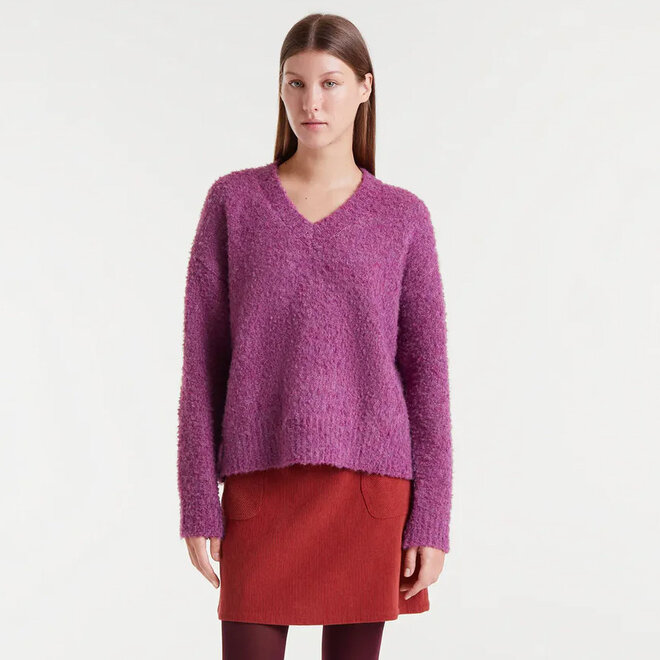 Textured Knit Sweater Bougainvillea
