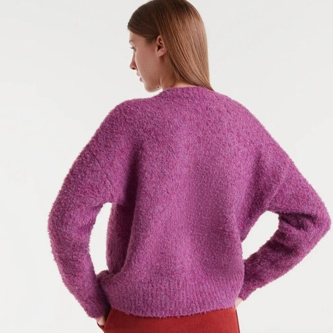 Textured Knit Sweater Bougainvillea