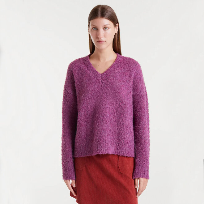 Textured Knit Sweater Bougainvillea