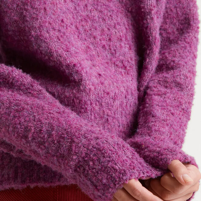 Textured Knit Sweater Bougainvillea