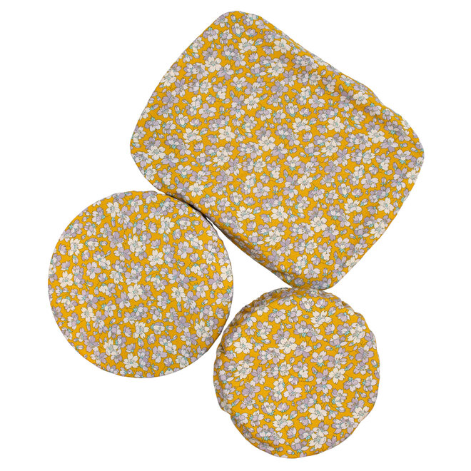 Cover Dish and Bowl Floral Set 3 M, L & XL