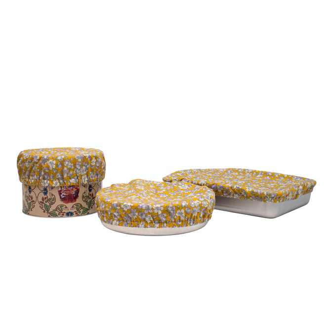 Cover Dish and Bowl Floral Set 3 M, L & XL