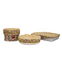 Cover Dish and Bowl Floral Set 3 M, L & XL