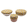 Cover Dish and Bowl Floral Set 3 XS, S & M