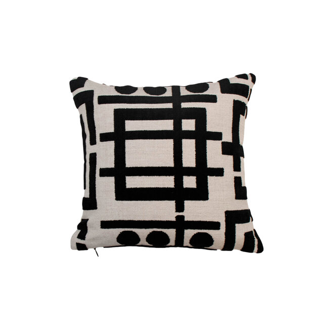 Pillow Prato in Blanco  & Onyx 11.5 x 11.5in