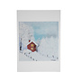 Card Snow House Red