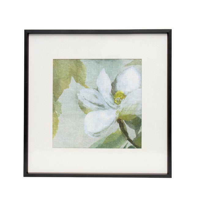 Framed Fabric Magnolia Flower