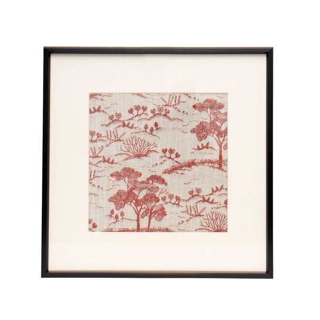 Framed Fabric Chinoiserie