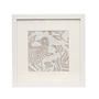 Framed Fabric  Grey Bird