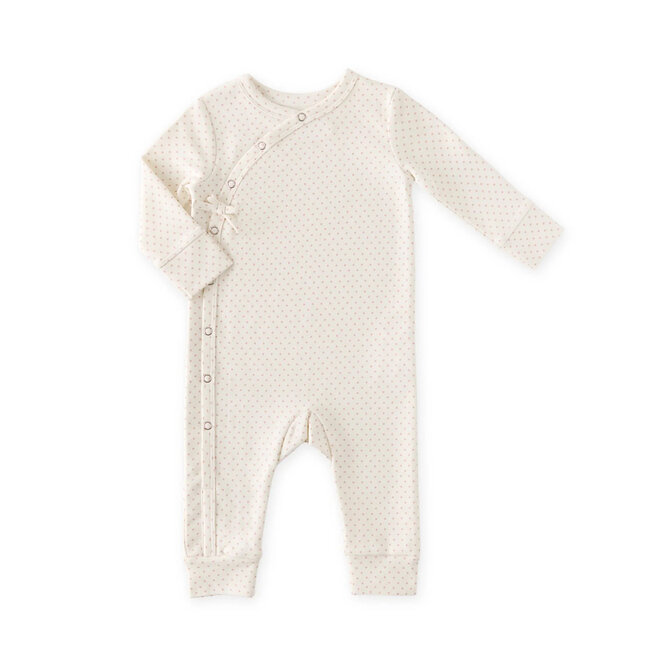 Kimono Romper Pin Dot Peony