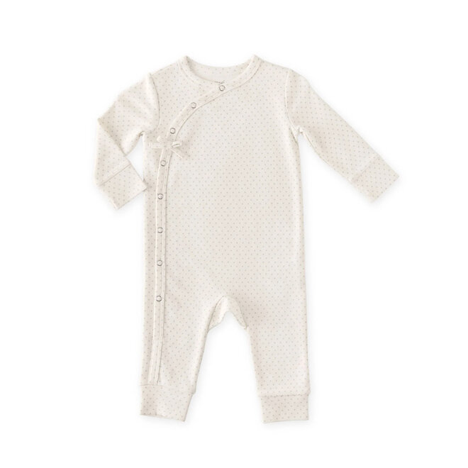 Kimono Romper Pin Dot Pebble