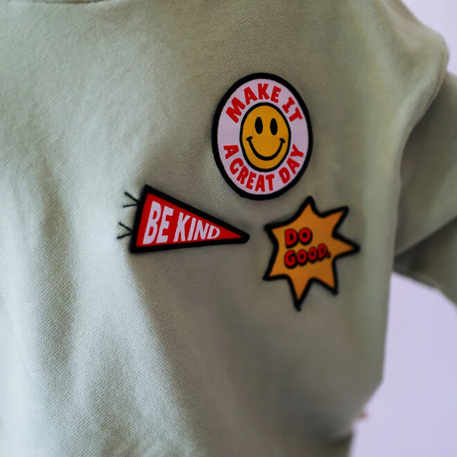 Pullover Make it a Great Day Dusty Green