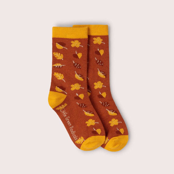 Ankle Socks Golden Leaves Multi Set of 5