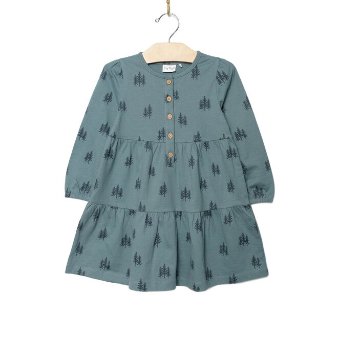 Dress Tiered Henley Twilight Forest