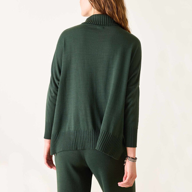 Catalina Turtleneck Sweater Deep Emerald