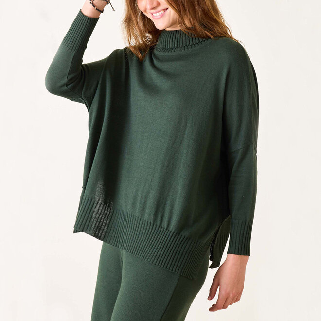Catalina Turtleneck Sweater Deep Emerald