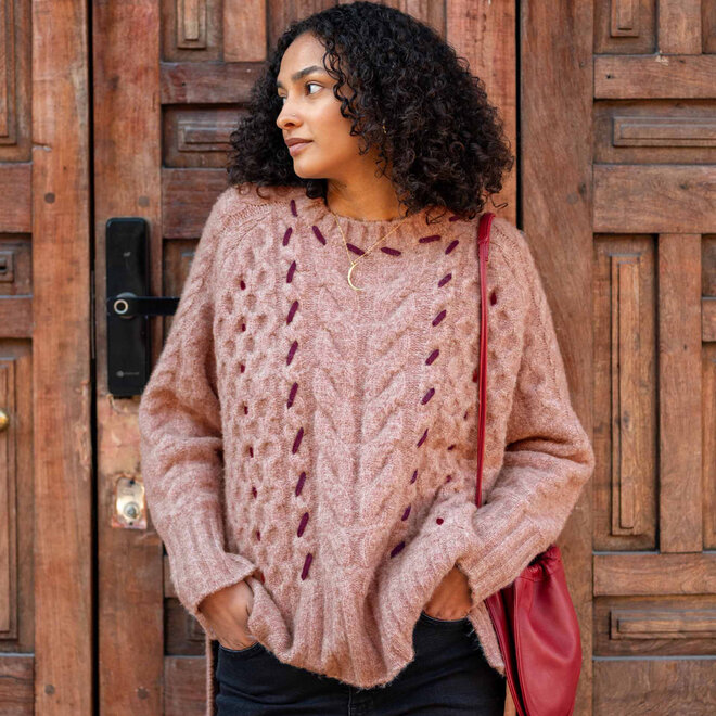 Sweater Ribbons & Romance Antique Rose OS