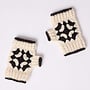 Crochet Fingerless Gloves La Paz Black/White