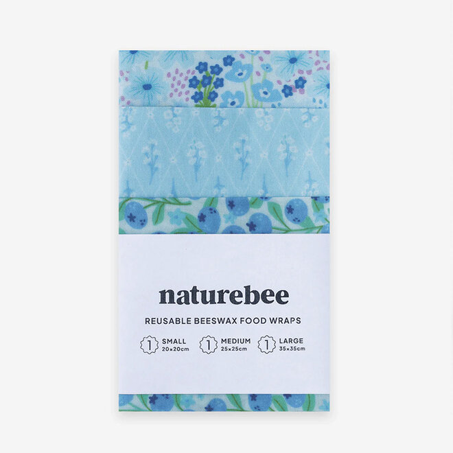 Wrap Beeswax Variety Blue Set of 3