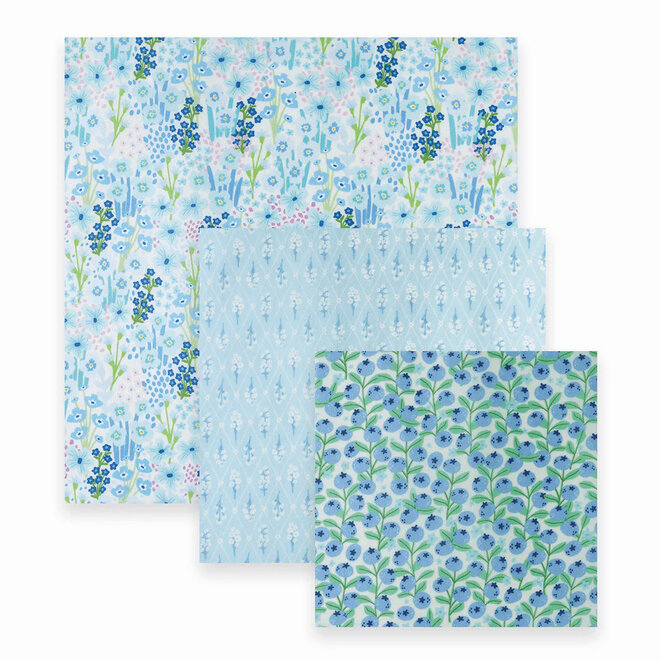 Wrap Beeswax Variety Blue Set of 3