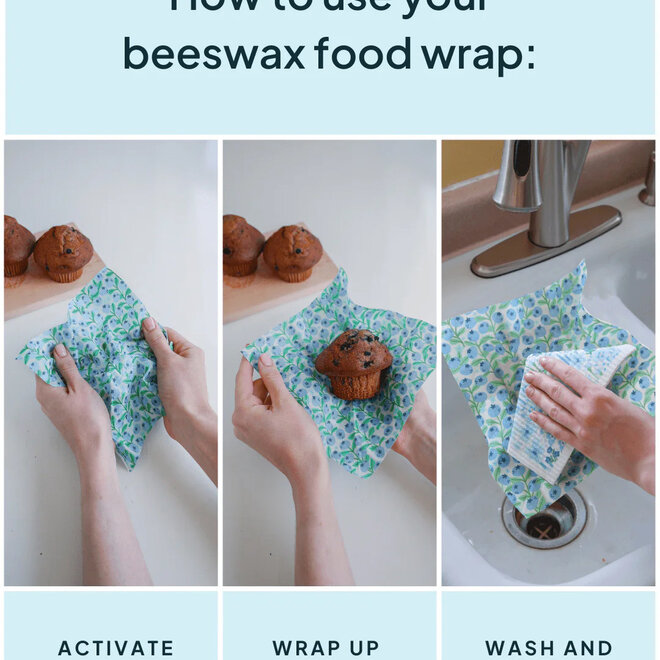 Wrap Beeswax Variety Blue Set of 3