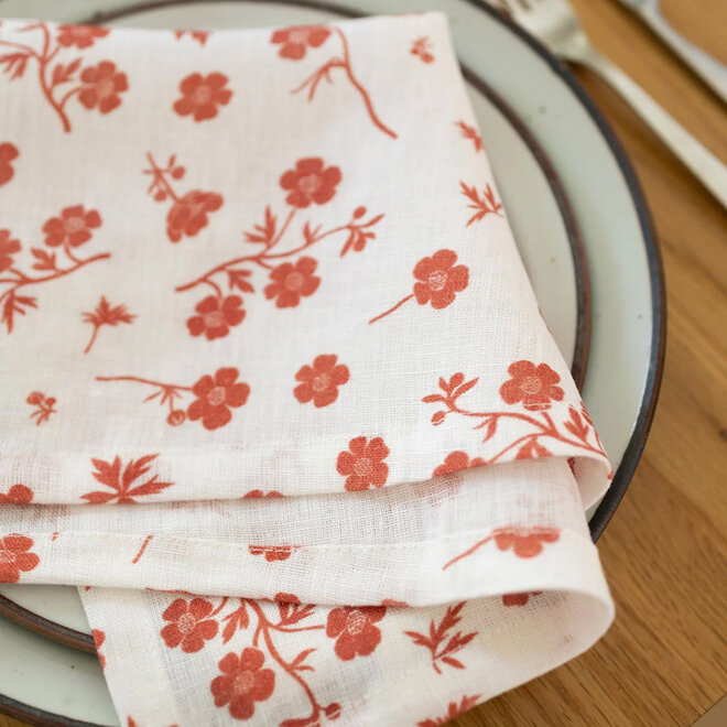 Linen Table Napkins Russet Set of 2