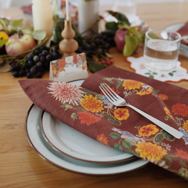 Linen Table Napkins Buttercup Set of 2