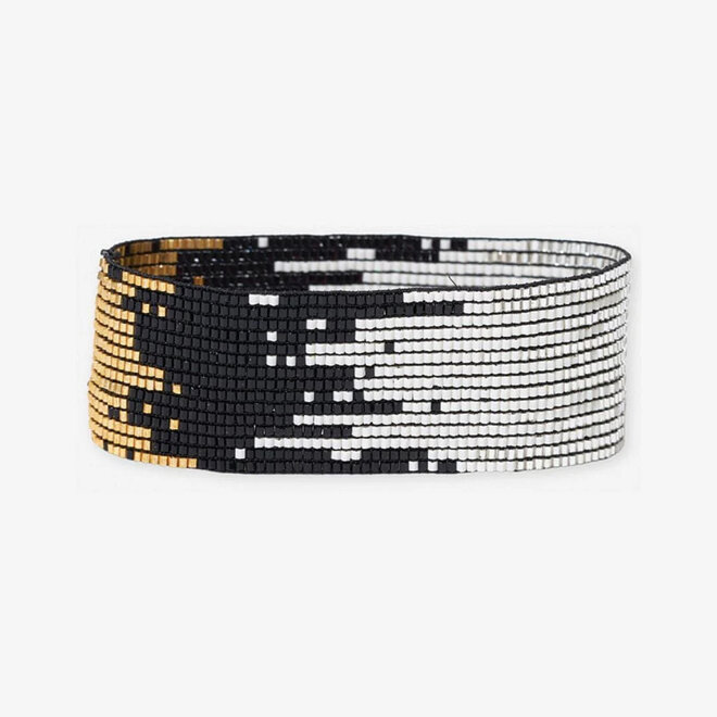 Bracelet Kenzie Beaded Ombre Black & White