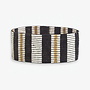 Bracelet Kenzie Beaded Vertical Stripes Black & White
