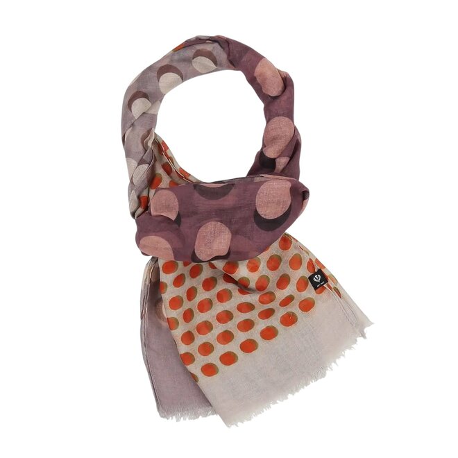 Scarf Gradient Dots Chinchilla Taupe