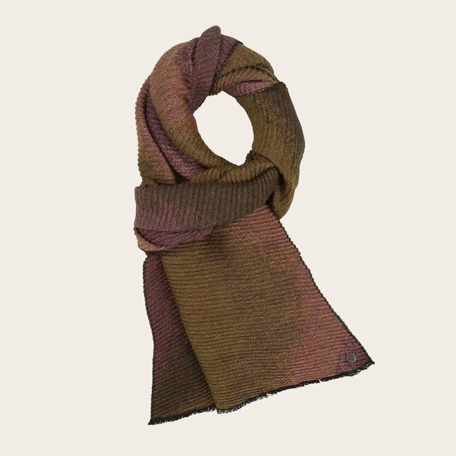 Glittering Scarf Pleated Martini Olive