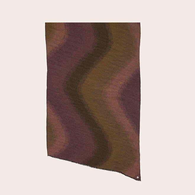 Glittering Scarf Pleated Martini Olive