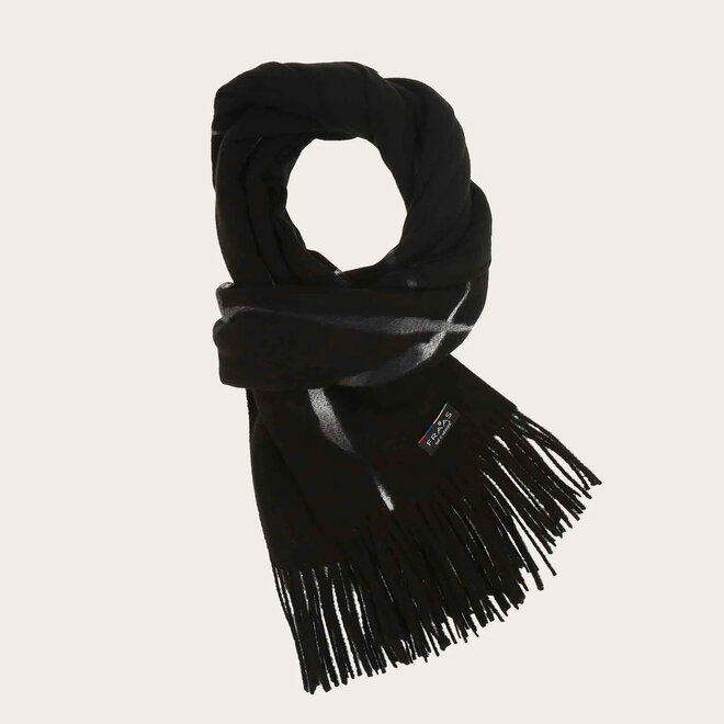 Scarf with Window Pane Check Black & White