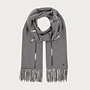 Scarf with Window Pane Check Grey