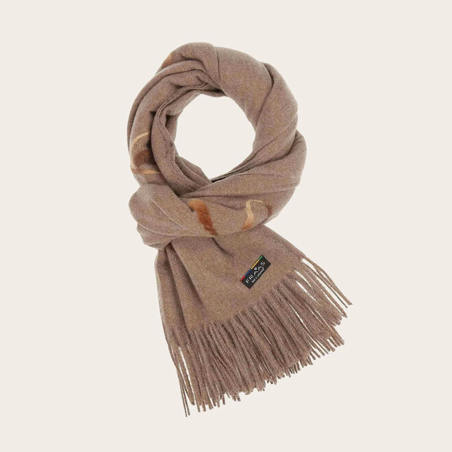 Scarf Embroidered Bows Chinchilla