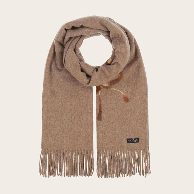 Scarf Embroidered Bows Chinchilla