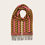 Scarf Graphic Jagged Pattern Pink