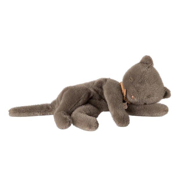 Sleeping Kitten Plush Grey Medium