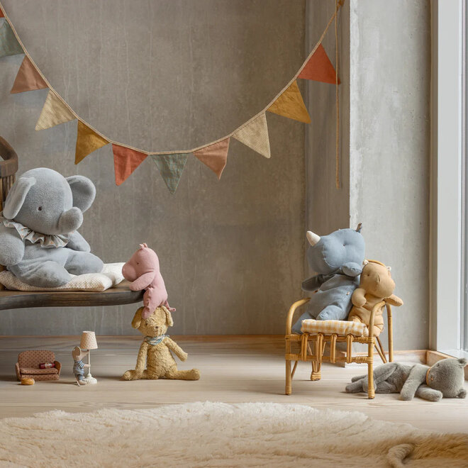 Sleeping Kitten Plush Grey Medium