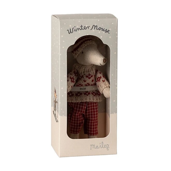 Mouse Mum Red Winter Ski Set