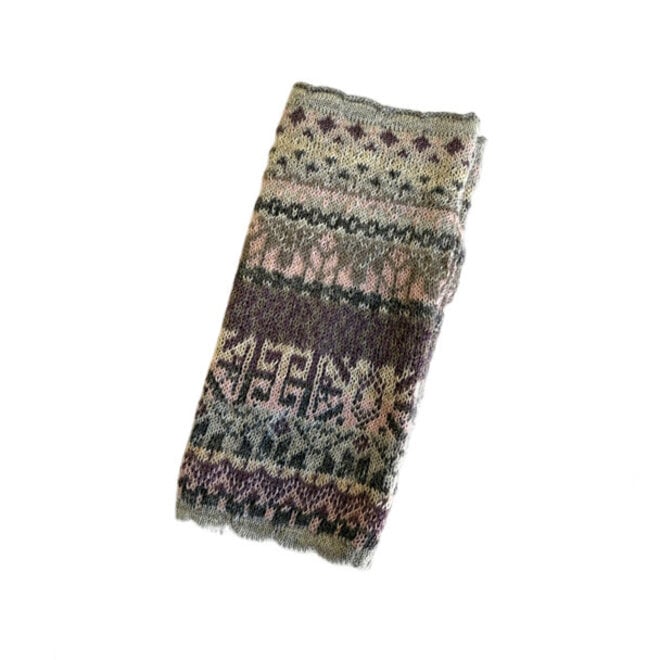 Hand Warmer Alpaca Blend Geometric Grey