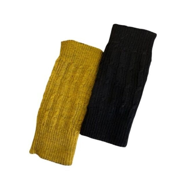 Hand Warmer Baby Alpaca Reversible Lime/Black