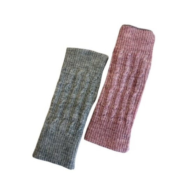 Hand Warmer Baby Alpaca Reversible Grey/Lavender