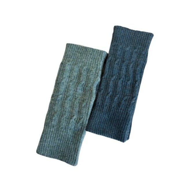 Hand Warmer Baby Alpaca Reversible Teal/Aqua