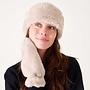Headband Cozy Cabin Faux Fur Oatmeal/Black