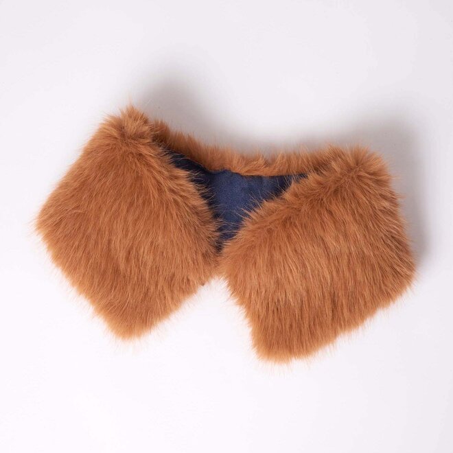 Collar Cozy Cabin Faux Fur Ginger/Navy