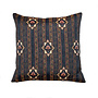 Pillow Floral Navy Stripes 18 x 18in