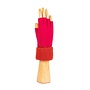 Gloves Fingerless Long Cuff Bicolor Berry