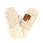 Mittens kids sherpa lined Beige